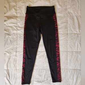 Pink Zebra Print Athletic Leggings